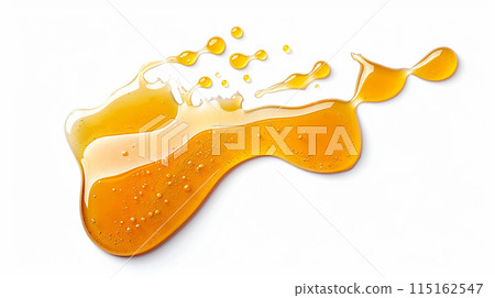Spilled fresh honey on white background 115162547