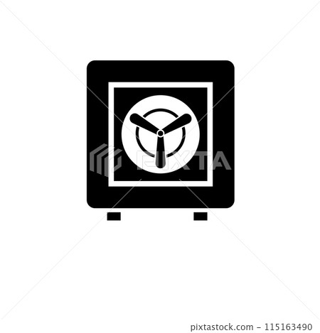 Money Safe Box Solid Flat Vector Icon Isolated... - Stock Illustration ...