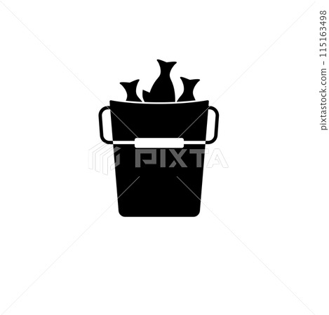 Eel Trap Fishing Nets Solid Flat Vector Icon Isolated on White Background 115163498
