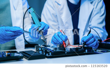Repairing and upgrade mobile phone, electronic, computer hardware and technology concept. Repairing and upgrade mobile phone, electronic, computer hardware and technology concept. 115163520