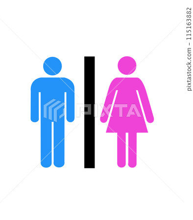 Women's and Men's Toilets 115163882