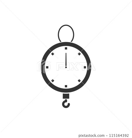 Spring scale icon flat Spring scale icon flat 115164392