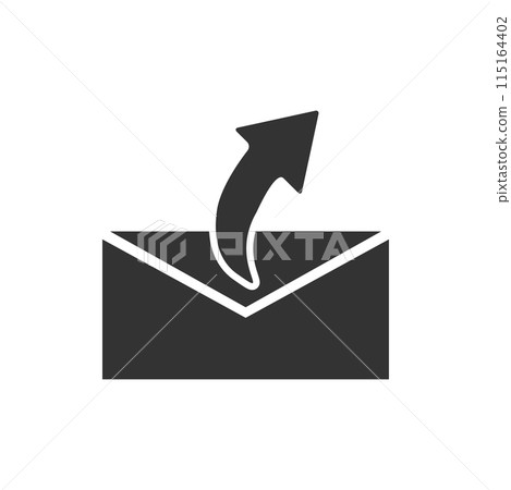 Sending mail icon flat Sending mail icon flat 115164402