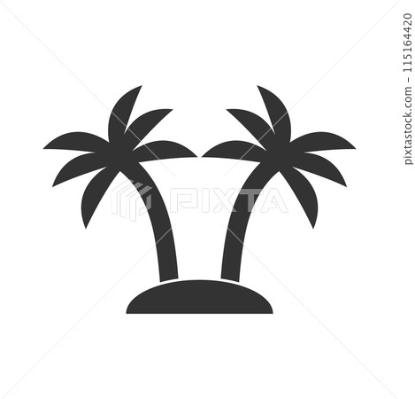 Palms icon flat Palms icon flat 115164420