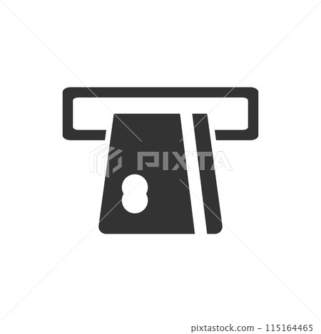 Atm cash icon flat Atm cash icon flat 115164465