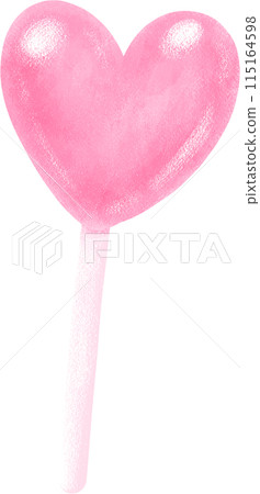 Cute coquette heart shaped lollipop 115164598