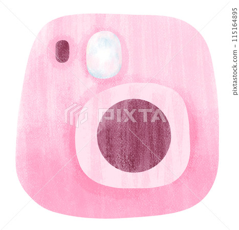 Cute coquette pink polaroid camera 115164895