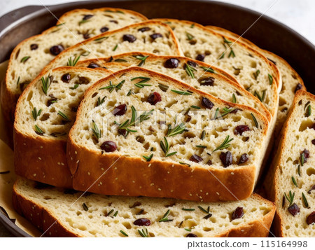 bread with olives 115164998