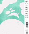 Rabbit message card (mint green) 115165408