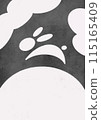 Rabbit message card (black) 115165409
