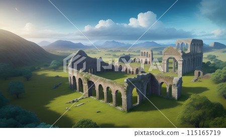 ancient castle ruins 115165719