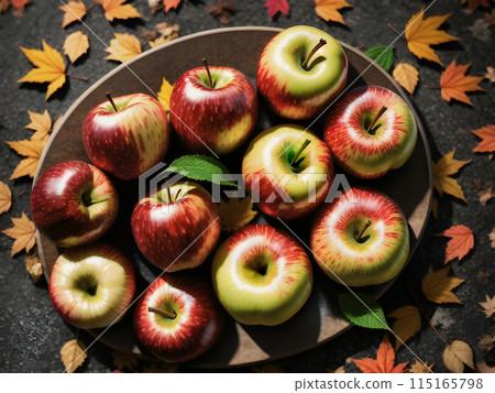 Apples In basket 115165798