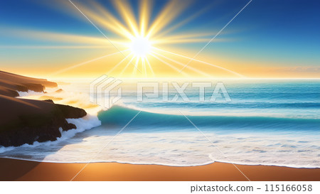 summer tropical sunset 115166058