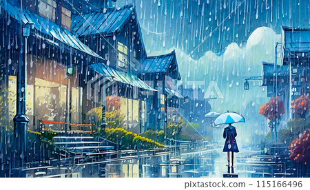 雨中行走的女孩 雨中行走的女孩 115166496