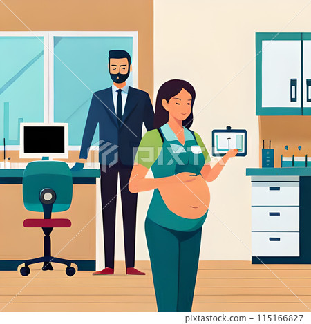 Pregnant woman, concept illustration Pregnant woman, concept illustration 115166827
