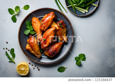 Southern fried chicken, also known simply as fried chicken Southern fried chicken, also known simply as fried chicken 115166837