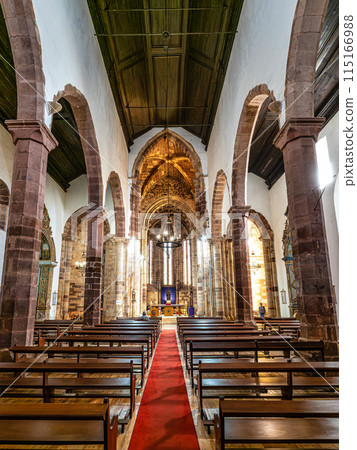 Interior of Catedral da Se, Se Cathedral at Silves, Portugal. 115166988