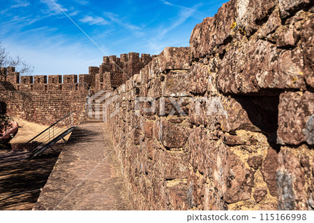Silves Castle in the South of Portugal in the Algarve region 115166998