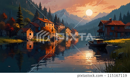 norwegian fjord and mountains in summer norwegian fjord and mountains in summer 115167119