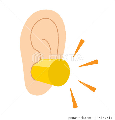 Illustration of earplugs 115167315