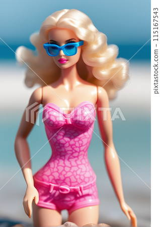 Doll toy sunbathing Doll toy sunbathing 115167543