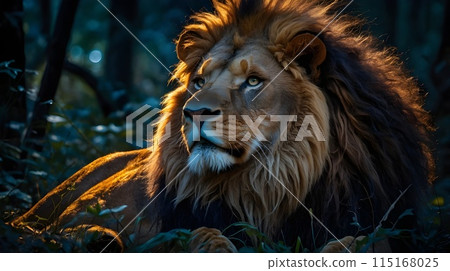 portrait of a lion 115168025