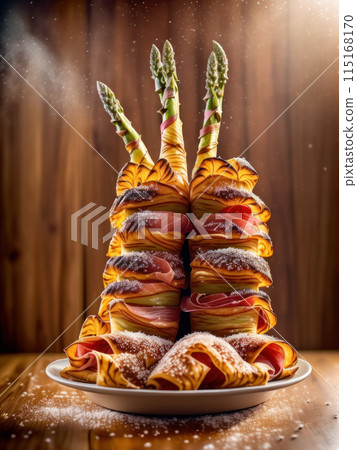 Baked prosciutto asparagus Baked prosciutto asparagus 115168170