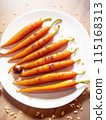 Baby carrots roasted 115168313