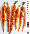 Baby carrots roasted 115168315