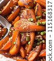 Baby carrots roasted 115168317