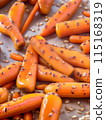Baby carrots roasted 115168319