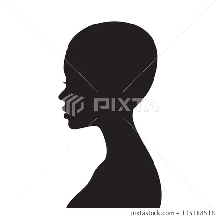 African american woman silhouette vector illustration African american woman silhouette vector illustration 115168518