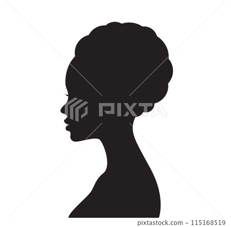 African american woman silhouette vector illustration 115168519