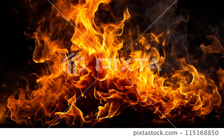 Burning flame background 115168850