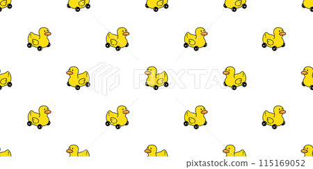 duck seamless pattern car wheel cartoon rubber duck chicken bird vector pet wrapping paper scarf isolated doodle animal farm tile wallpaper repeat background illustration 115169052