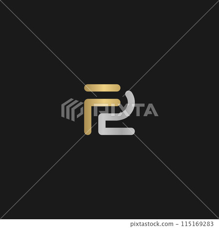 ZF or FZ logo and icon design 115169283