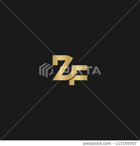 ZF or FZ logo and icon design 115169387