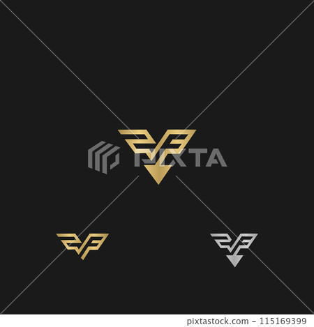ZF or FZ logo and icon design 115169399