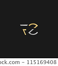 ZF or FZ logo and icon design ZF or FZ logo and icon design 115169408