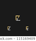 ZF or FZ logo and icon design ZF or FZ logo and icon design 115169409