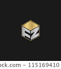 ZF or FZ logo and icon design ZF or FZ logo and icon design 115169410