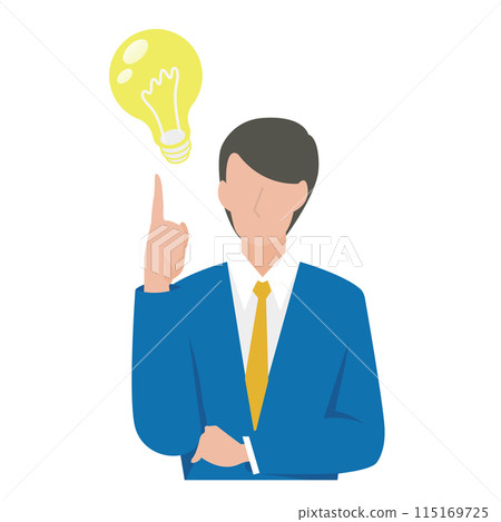 A male business person with a good idea A male business person with a good idea 115169725