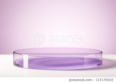 Transparent Purple Platform on Soft Pink Background 115170010