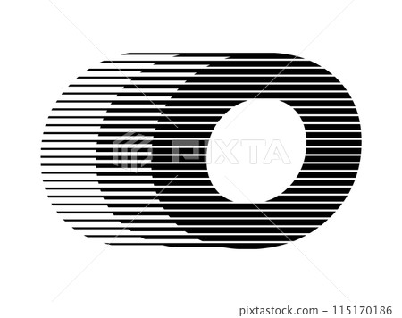 Letter O Logo Geometric Motion Speed Line 115170186