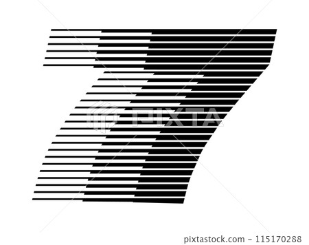 Number 7 Geometric Motion Speed Line 115170288
