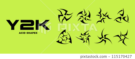 Set of acid neo tribal elements. 115170427