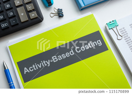 Book with Activity based costing and pen. Book with Activity based costing and pen. 115170899