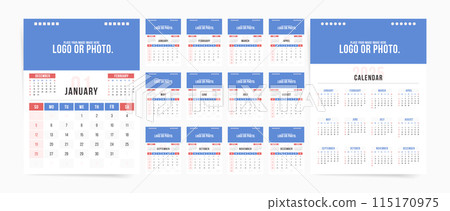Customizable 2025 Wall Calendar Template 115170975