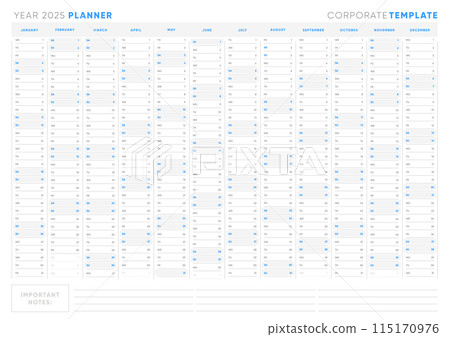 2025 Wall of Desk Office or Study Planner Template. 115170976