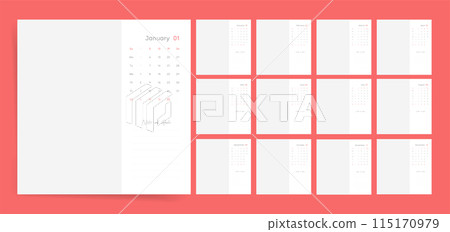 calendar, february, vector 115170979